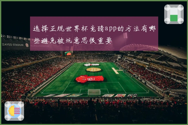 选择正规世界杯竞猜app的方法有哪些避免被坑意思很重要